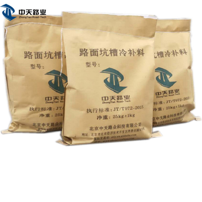 Reparo frio 25kg 20kgs do caldeirão da mistura em um remendo Asphalt Mix Strong Adhension do saco